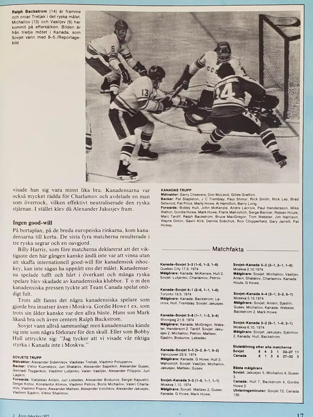 Книга- Фотоальбом Хоккей 1975 5