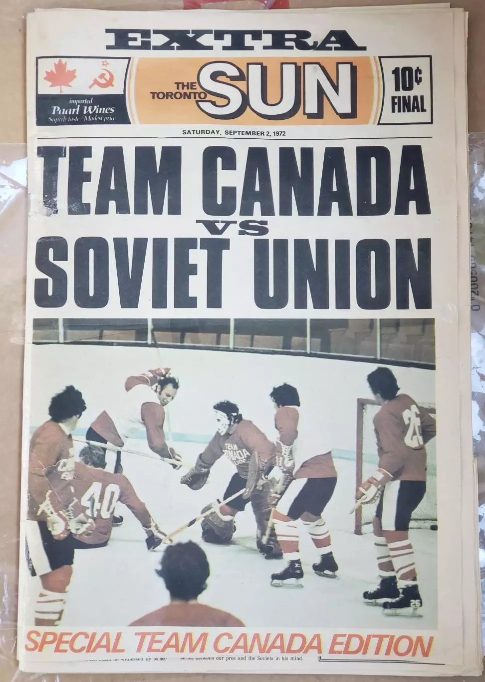 Газета Торонто Сан 02. 09 1972 год