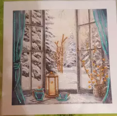Картина Алмазная мозаика Зимний пейзаж .