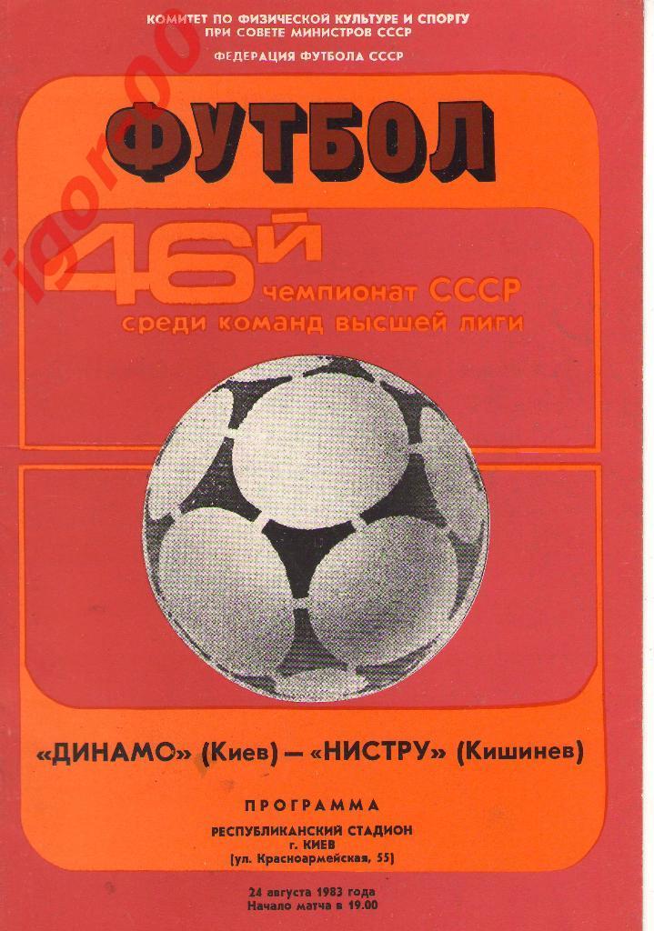 Динамо Киев - Нистру Кишинев 1983