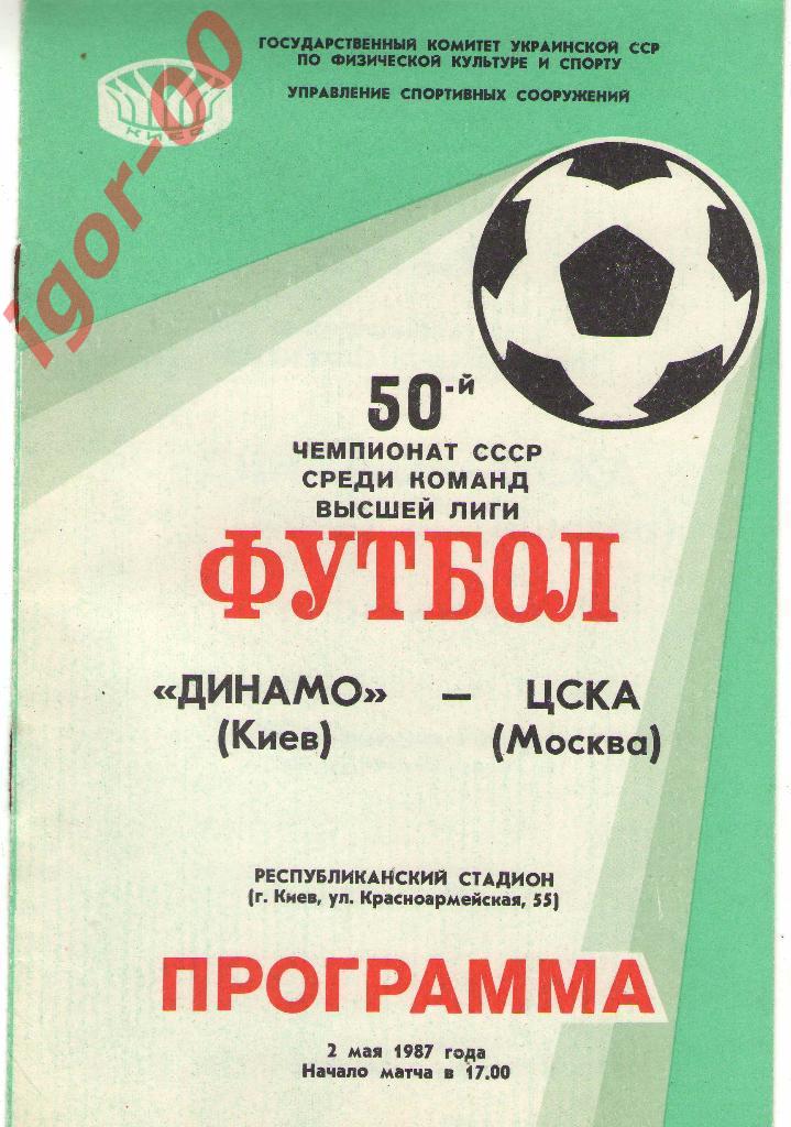 Динамо Киев - ЦСКА Москва 1987