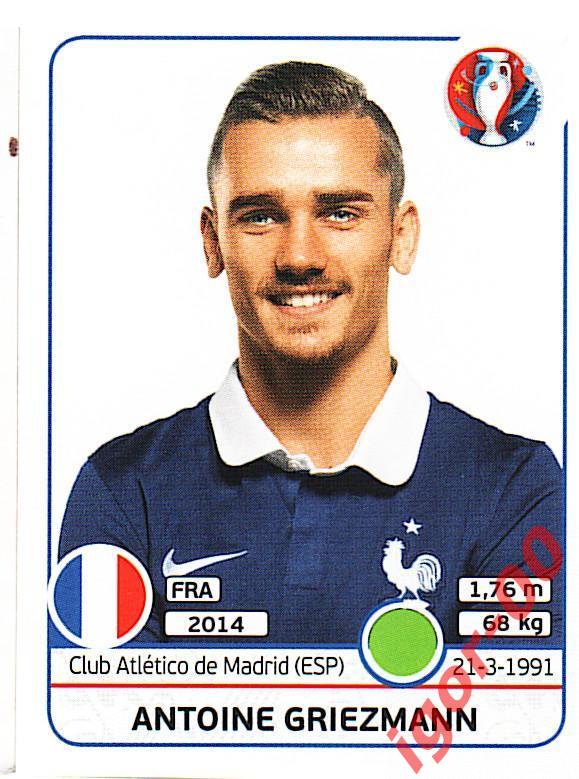 Panini Панини EURO 2016 Гризман-Франция № 32