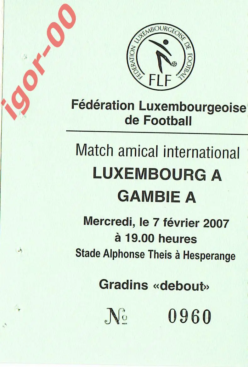Люксембург - Гамбия 2007