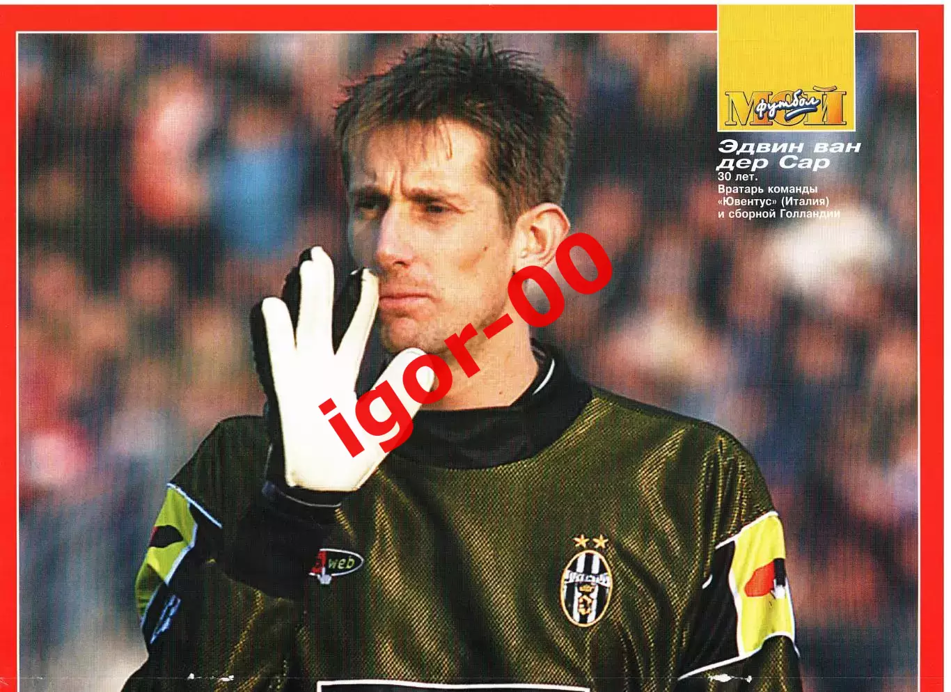 Постер Эдвин ван дер Сар Ювентус 2000