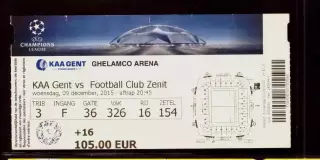 Билет Андерлехт Бельгия - Зенит Санкт-Петербург 16.09.2010 (Лига Европы)