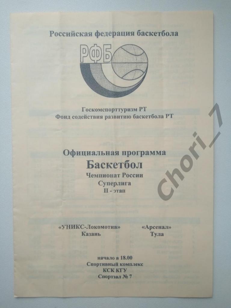УНИКС Казань - Арсенал Тула 22.01.1998