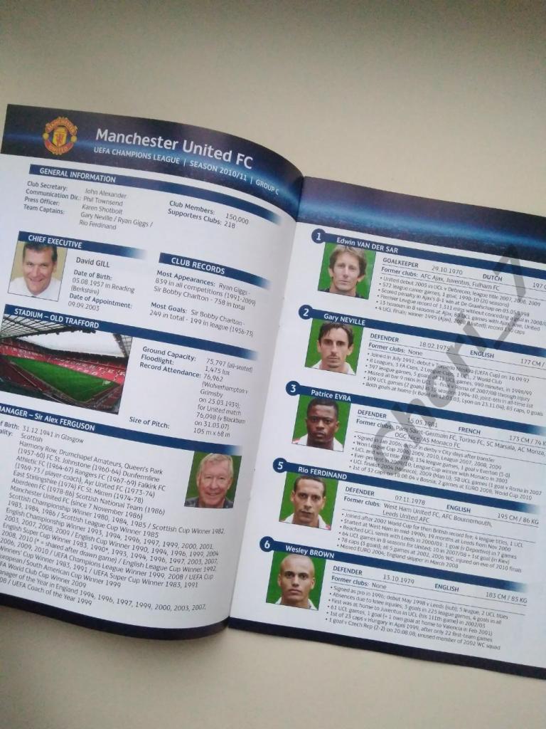 Манчестер Юнайтед (Англия) - Лига чемпионов 2010/2011 1