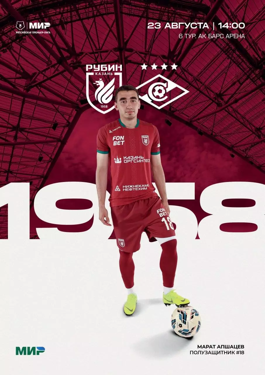Рубин Казань - Спартак Москва 23.08.2025
