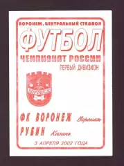 Факел Воронеж - Рубин Казань 03.04.2002 (2 вид)