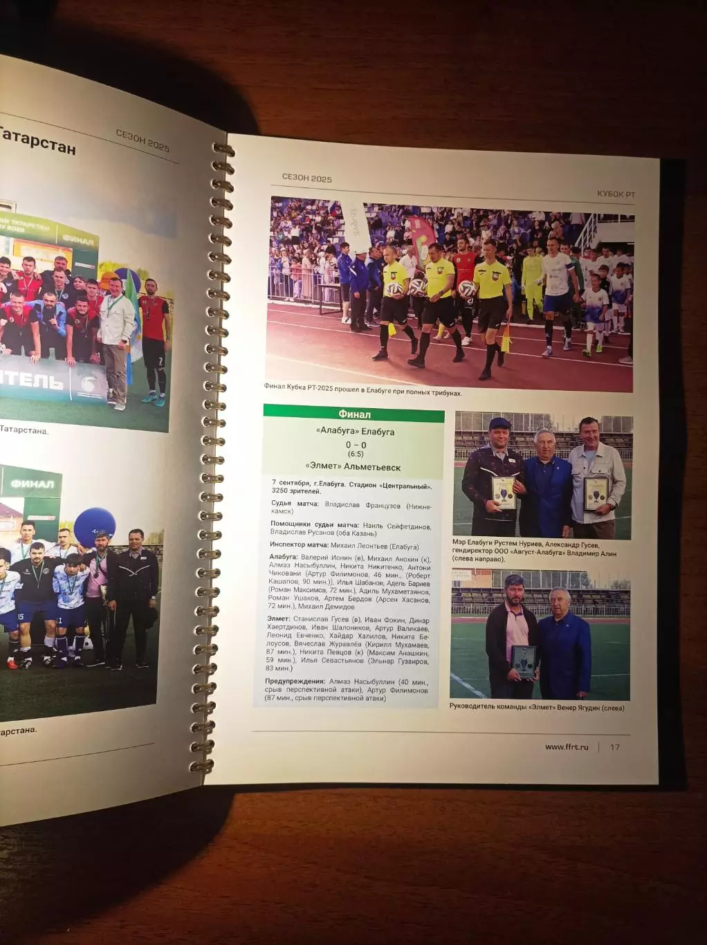 Федерация футбола Татарстана 2025. Итоговый справочник 2