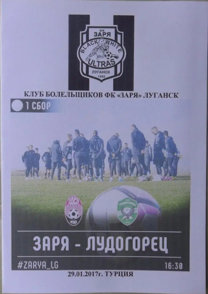 Заря Луганск, Украина - Лудогорец Разград, Болгария. 29.01.2017.