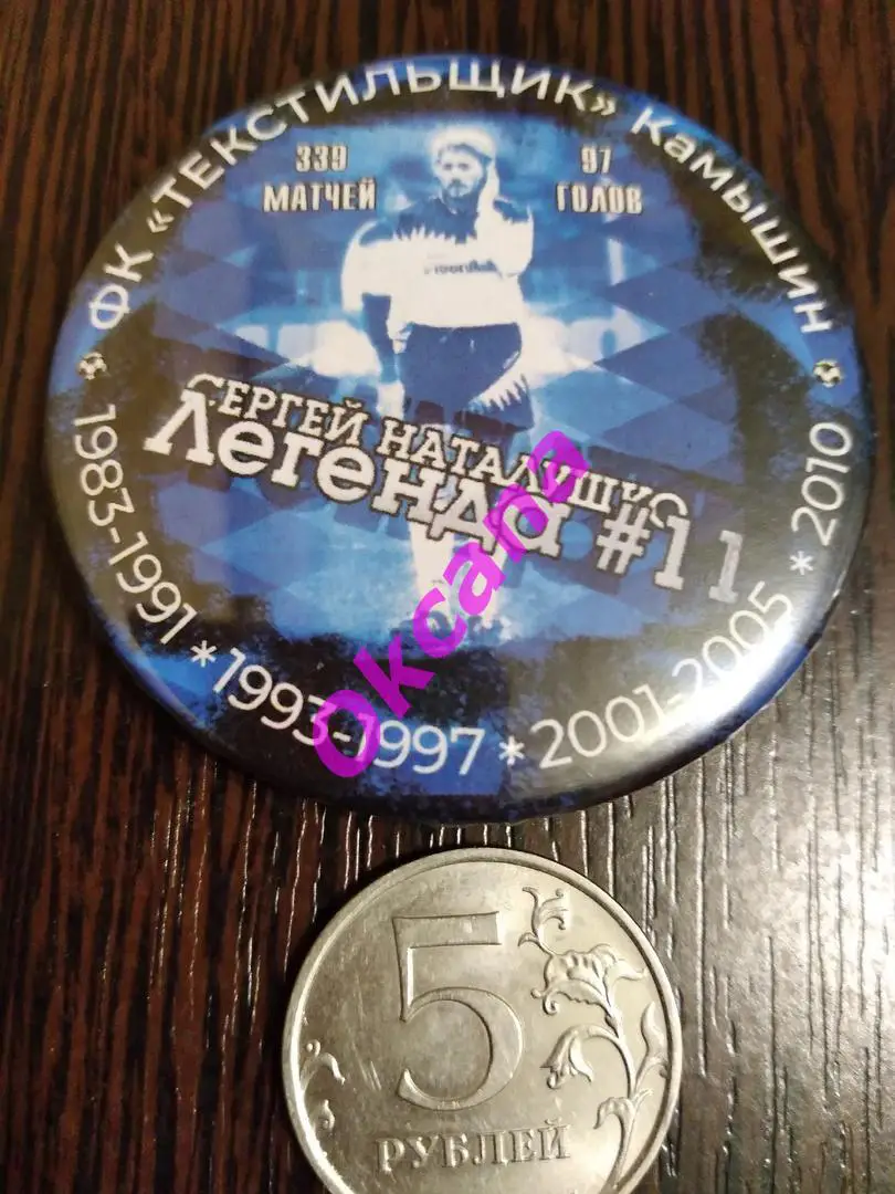 значок ТЕКСТИЛЬЩИК Камышин / Сергей Наталушко ЛЕГЕНДА # 11
