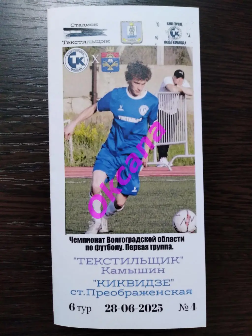 Текстильщик (Камышин) - Киквидзе (Преображенская) - 28 июня 2025 года. Ч.В.О.