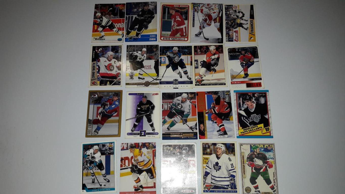 Набор из 124 хоккейных карточек игроков НХЛ, КХЛ и сборной России 3