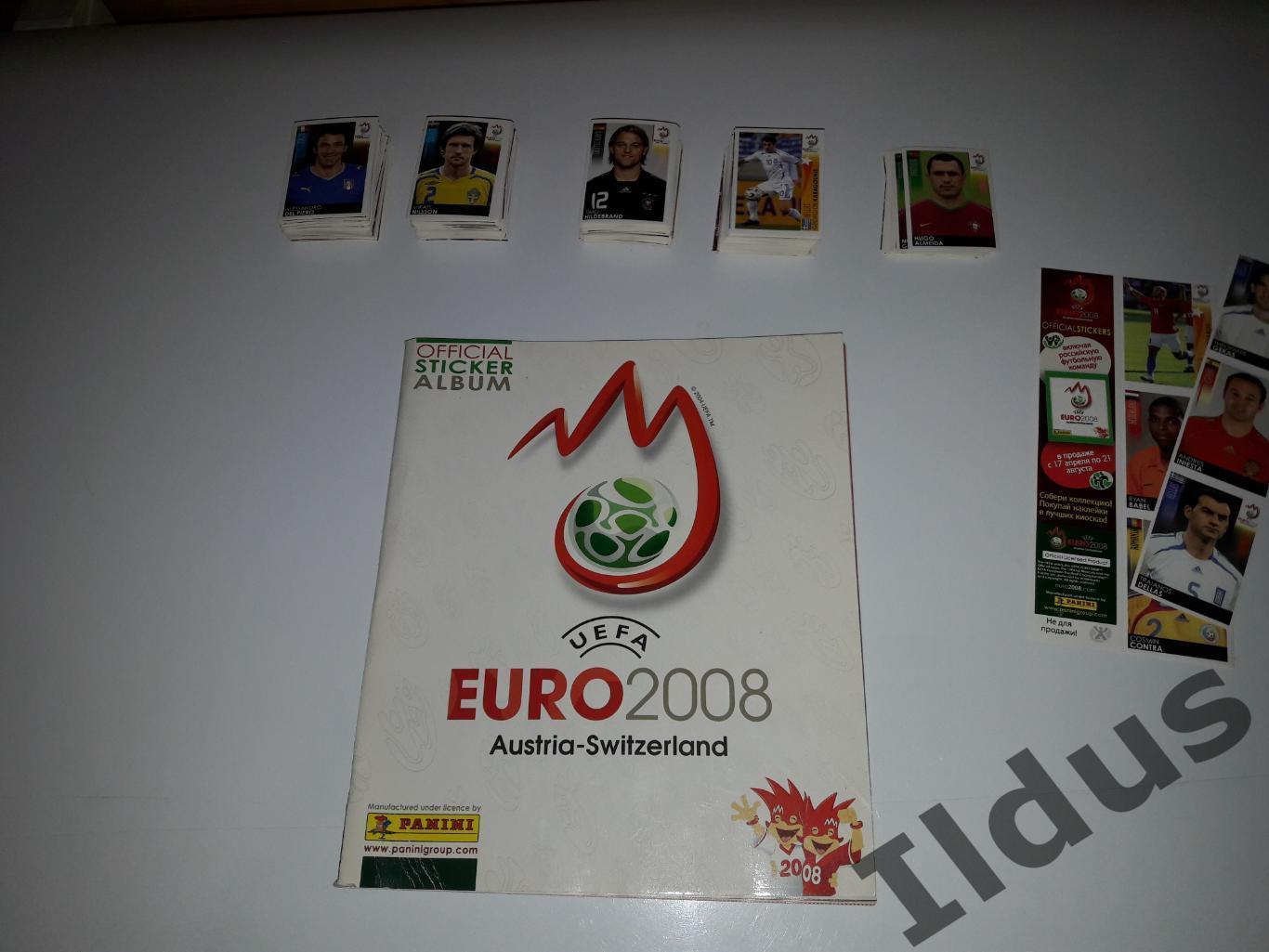 Альбом для наклеек Panini/Панини Euro 2008/Евро 2008 (79 вклеенно) + 420 наклеек