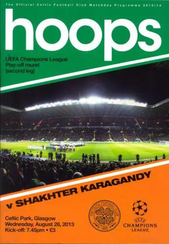 Программа Селтик - Шахтер Караганда Казахстан 2013