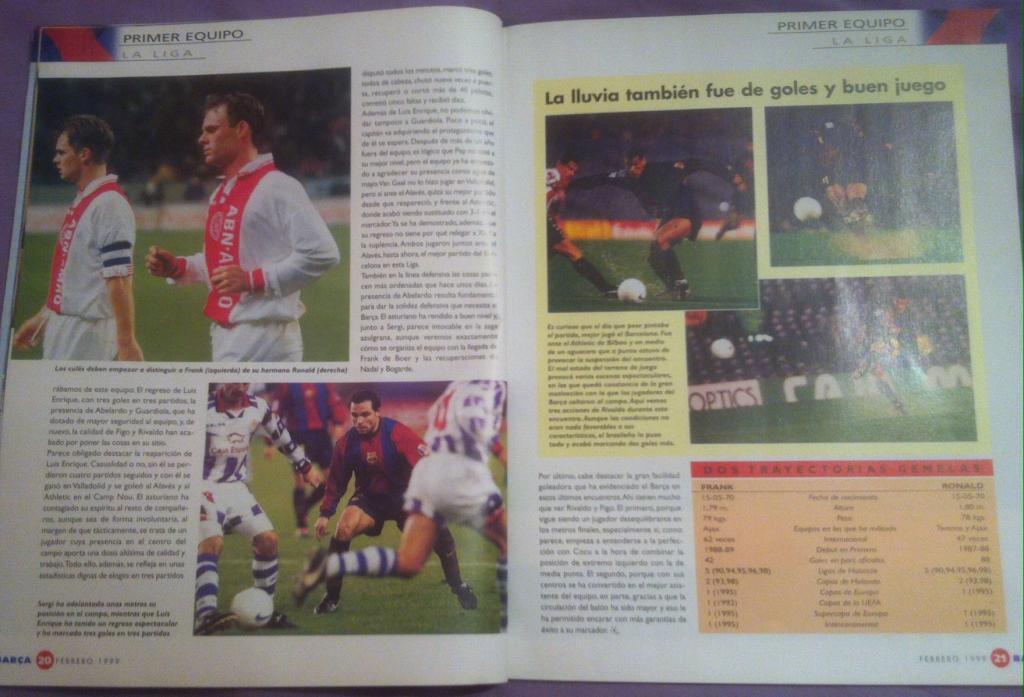 Журнал Barca Барселона февраль 1999 2