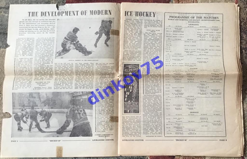 Хоккей Чемпионат Мира и Европы 1966 в Югославии. Сборная СССР 1