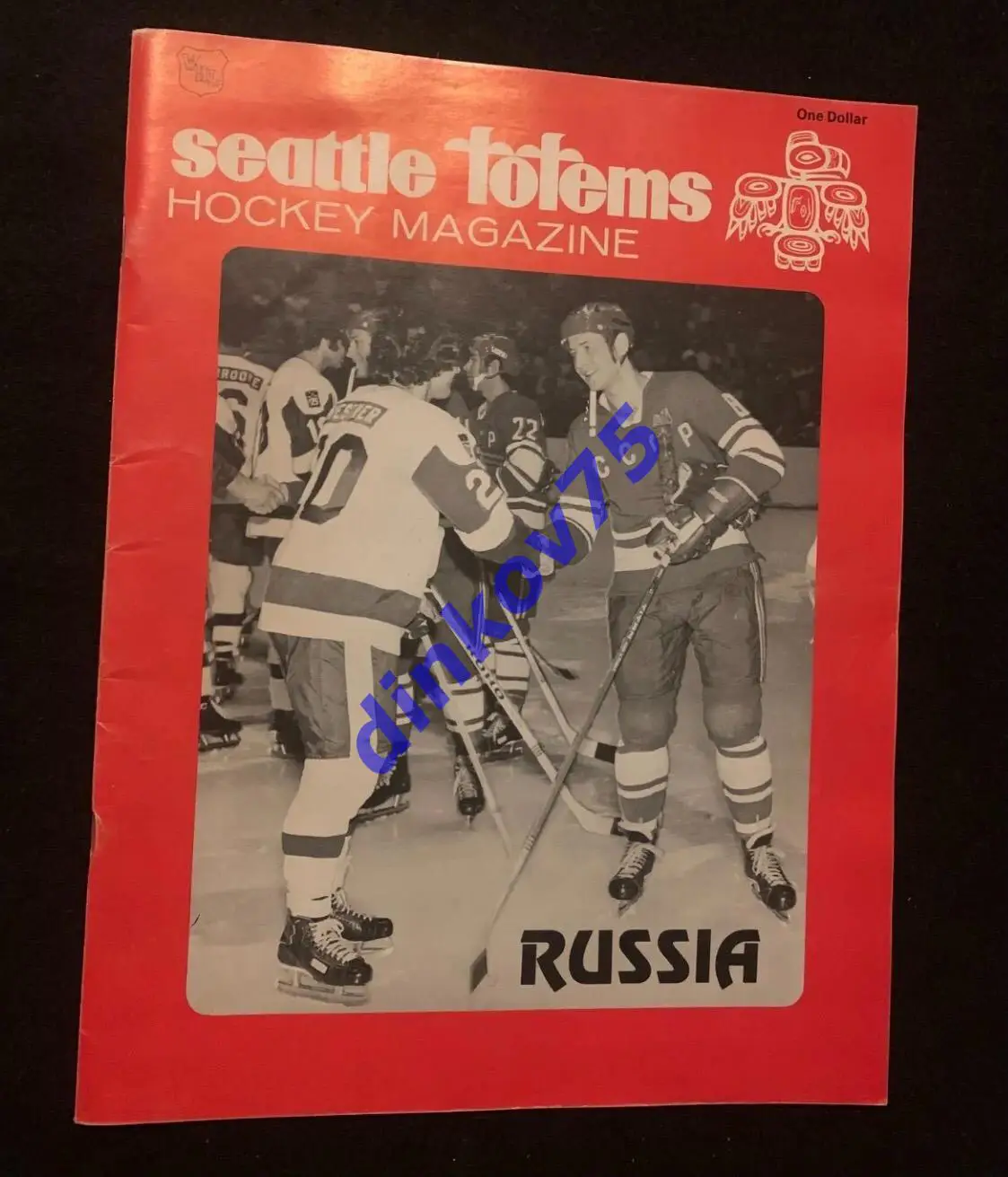Программа Сиэтл Тотемс - СССР 1974 плюс 2 газетные статьи о матче