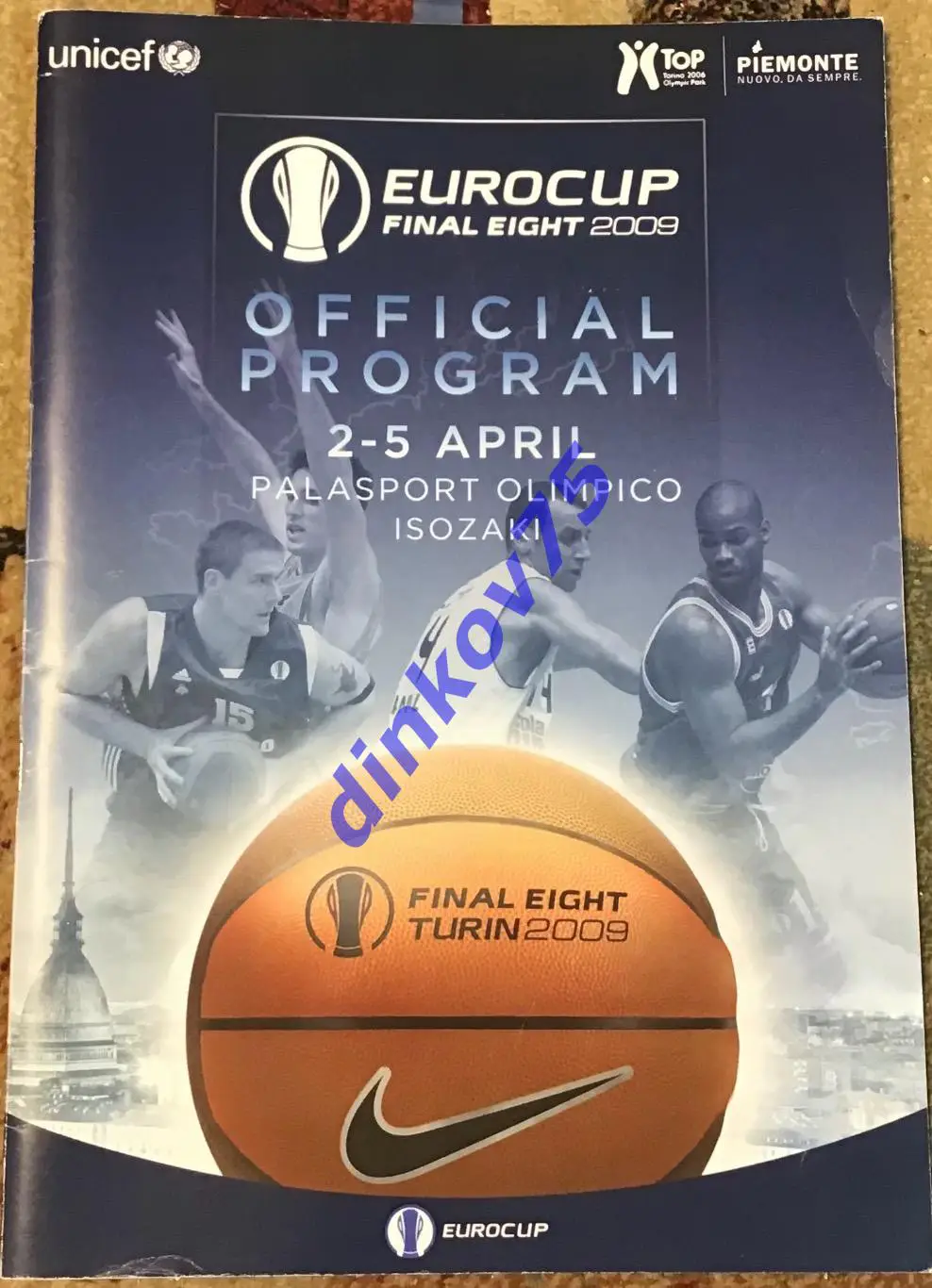 Программа финал Кубок Европы 2009 Динамо Москва, Летувос Ритас Автограф Д. Блатт