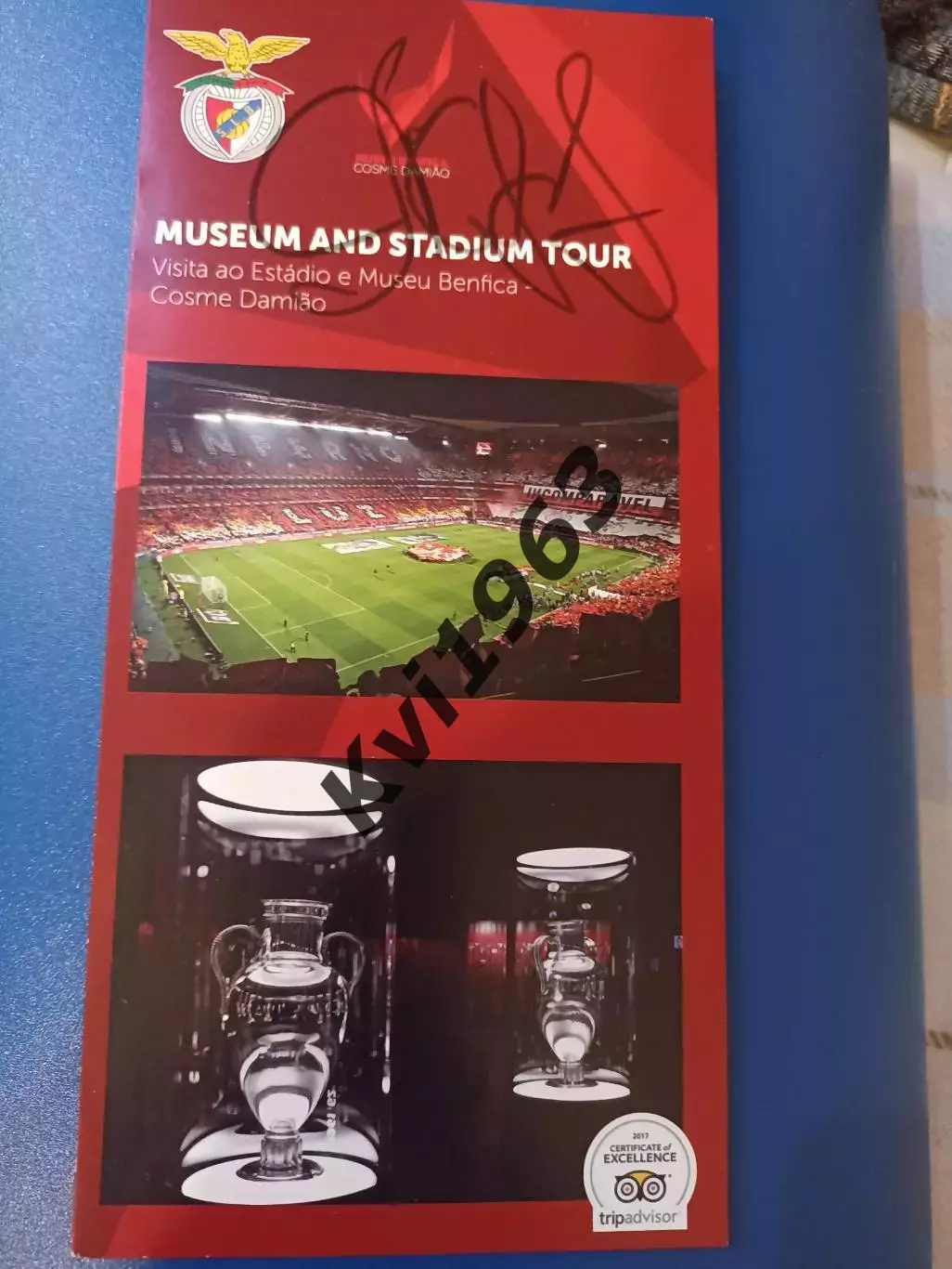 Музейный и стадионный тур Бенфика Лиссабон. Автограф Каряки