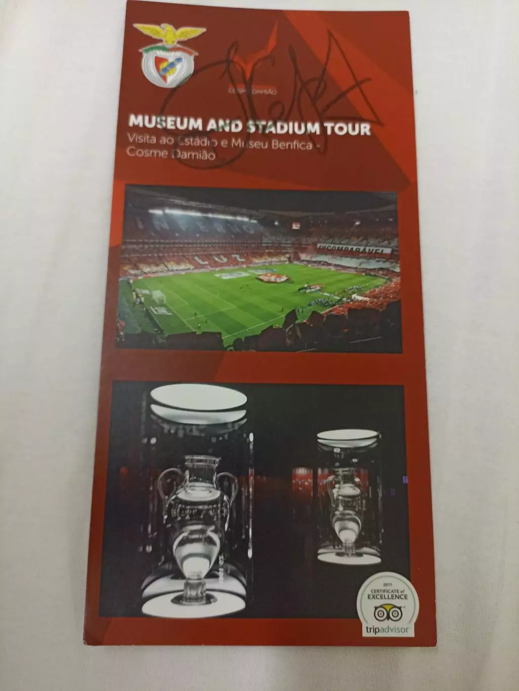 Музейный и стадионный тур Бенфика Лиссабон. Автограф Каряки 2