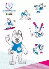 Талисман XXIX Всемирной зимней универсиады 2019 года в Красноярске (стерео)