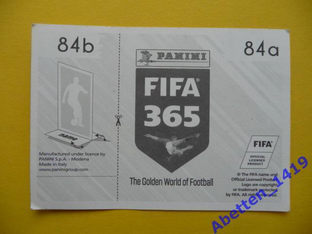 Коллекционная наклейка № 84б Panini FIFA 365 Футбол. Жорди Альба 1