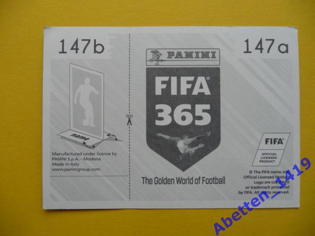 Коллекционная наклейка № 84б Panini FIFA 365 Тиаго Силва 1