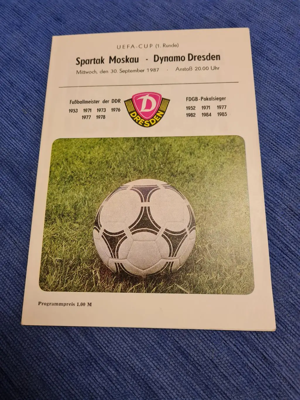 30.09.1987Динамо Дрезден- Спартак