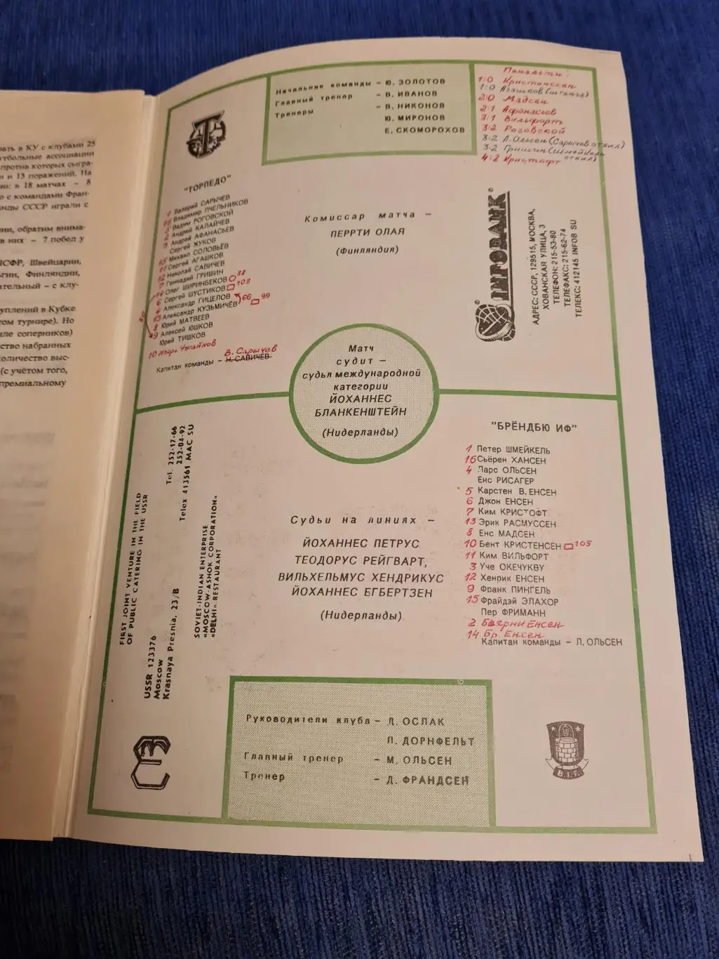 20.03.1991. Торпедо - Брондбю 1