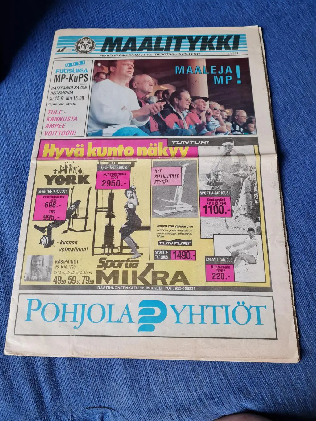 18.09.1991.Миккели - Спартак . Газета.