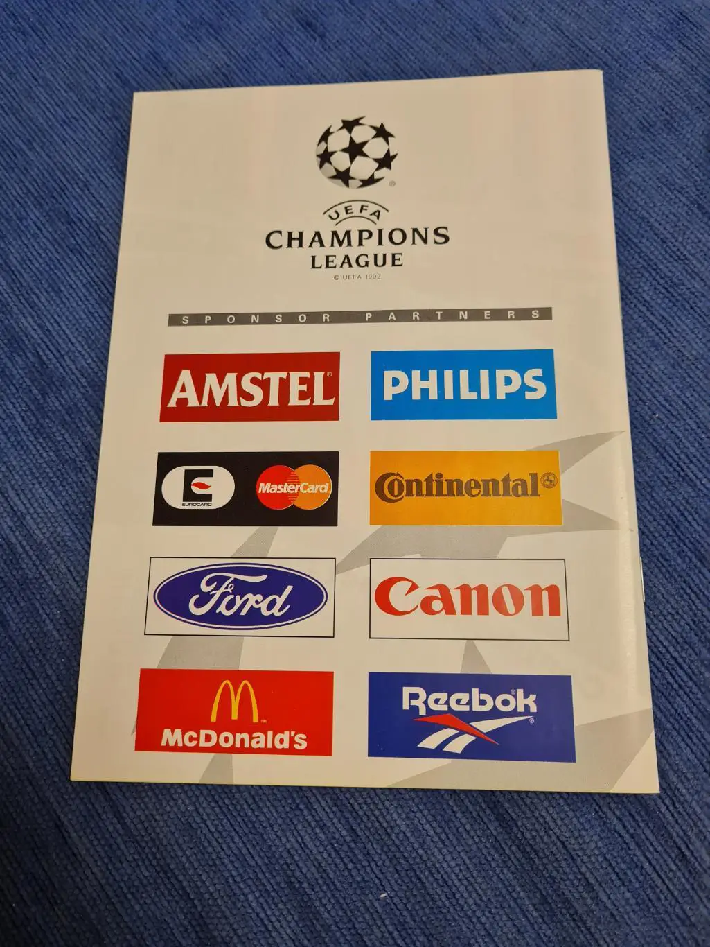 01.11.1995. Спартак-Русенборг. Программа +билет. 1