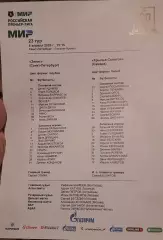 Зенит Санкт-Петербург — Краснодар. 13.04.2026. Стартовый протокол