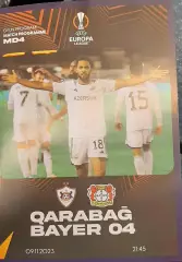 Карабах Азербайджан — Байер Леверкузен Германия 09.11.2023 Официальная программа