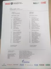 Зенит СПб — Динамо Москва 16.08.2026. Стартовый протокол