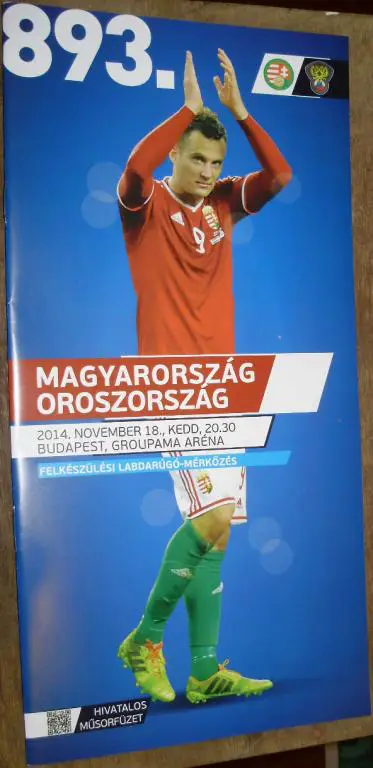 Венгрия — Россия. 19.11.2014. Официальная программа