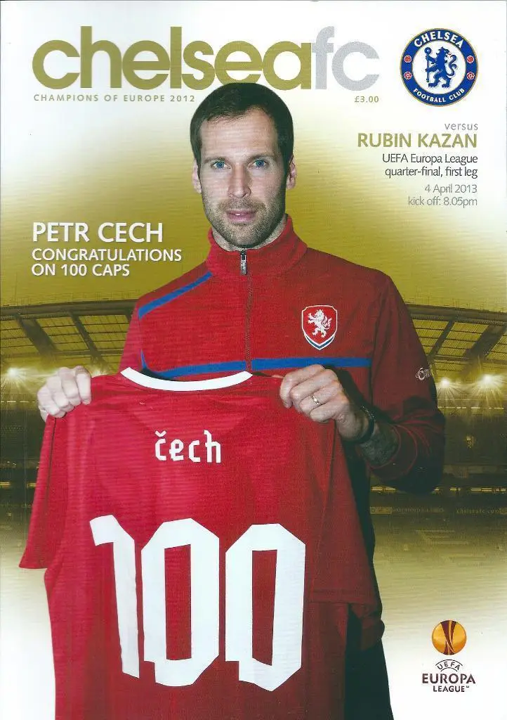 Челси Лондон Англия — Рубин Казань Россия. Официальная программа. 04.04.2013