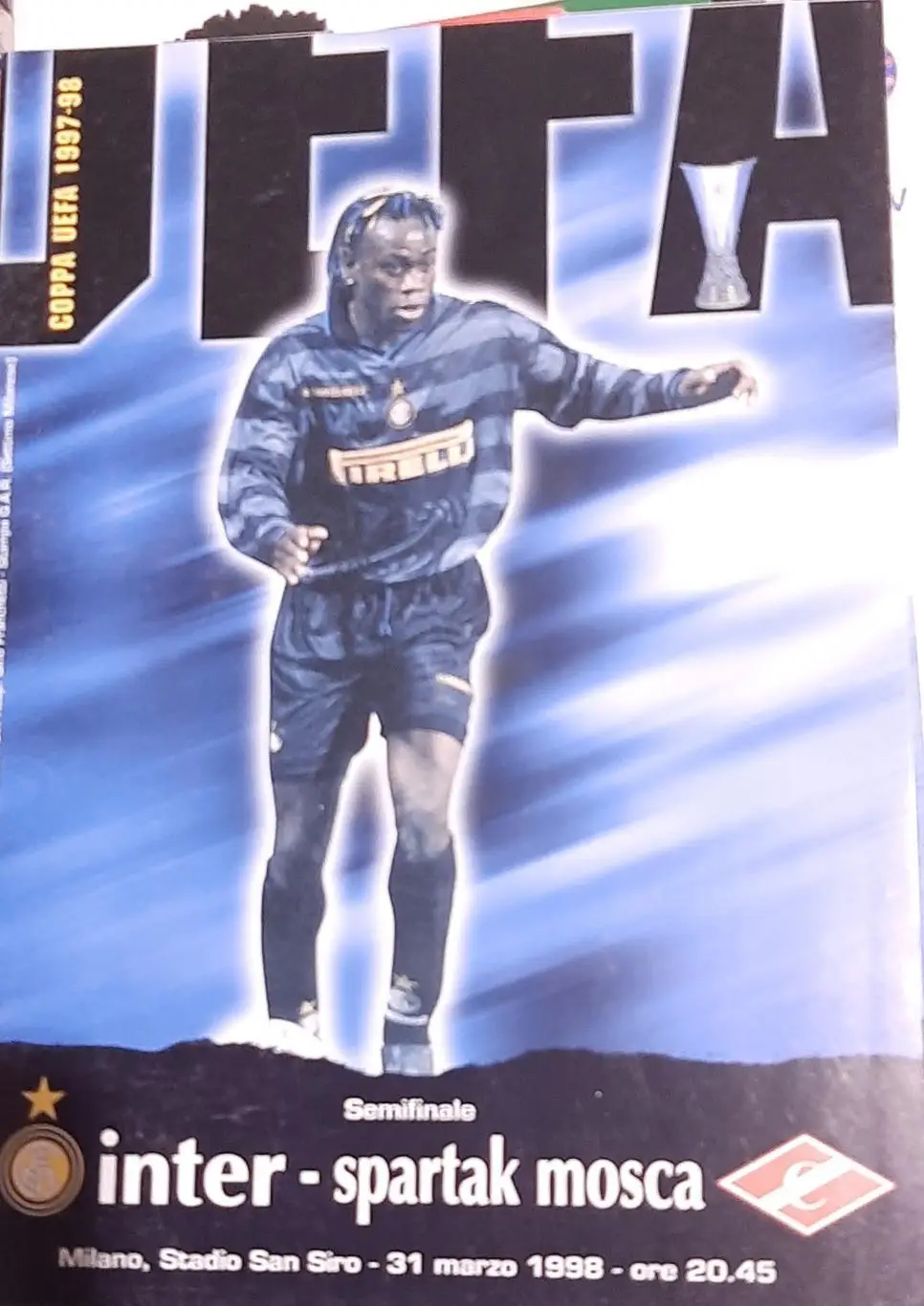Интер Италия — Спартак Россия 31.03.1998. Кубок УЕФА. Официальная программа