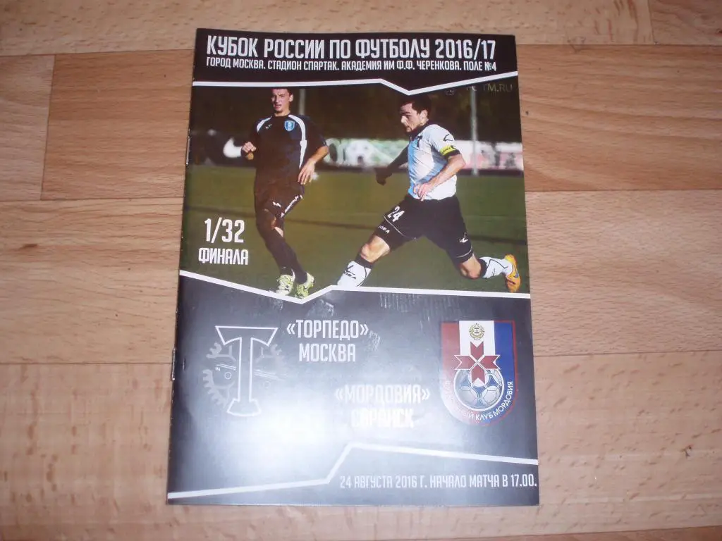 Торпедо(Москва)-Мордовия(Сар анск)24.08. 2016г. Кубок России 1/32.