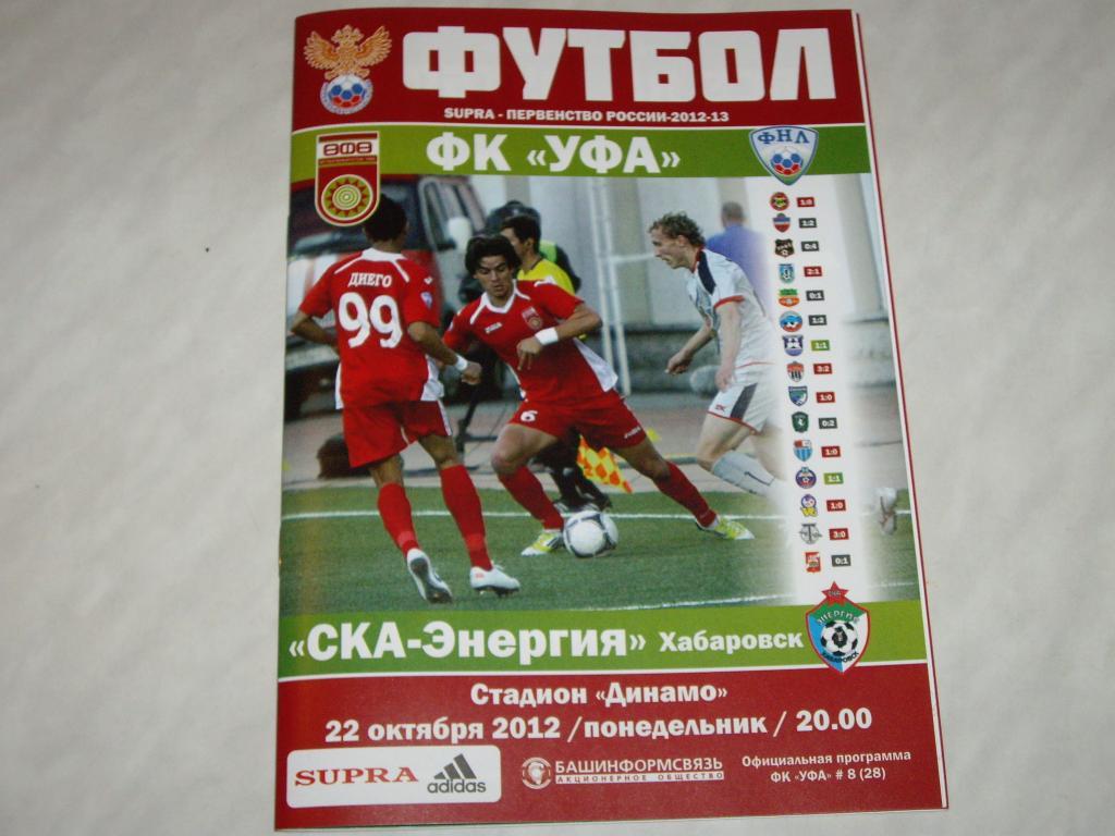 фк уфа-ска энергия хабаровск 22 октября 2012