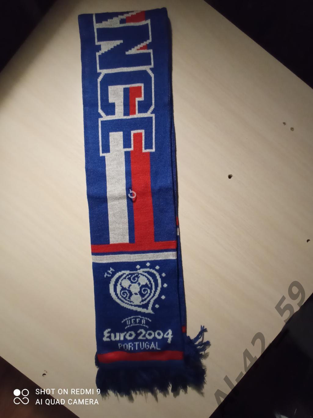 Футбол. Шарф. Euro- 2004.Франция. 1