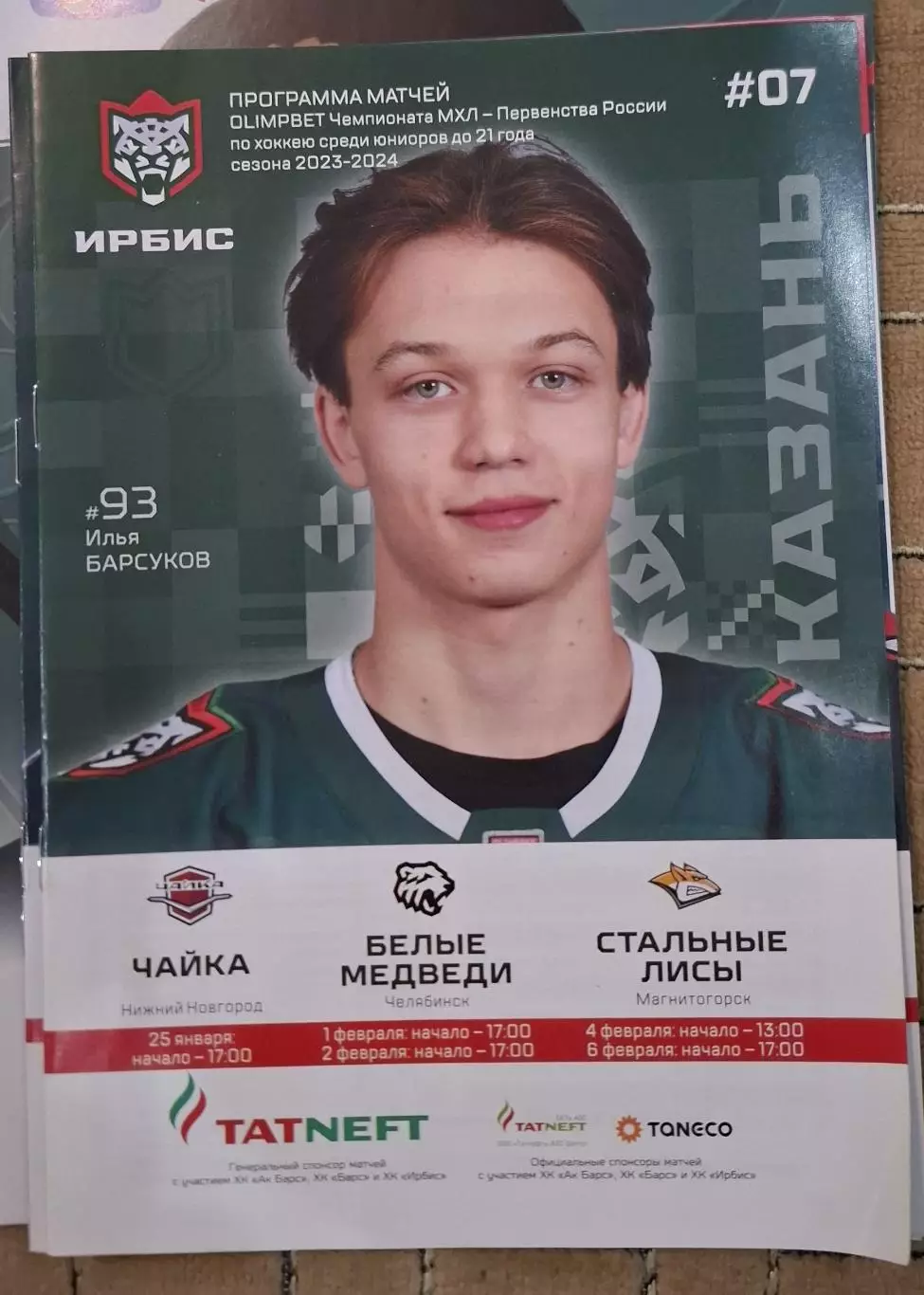 ирбис казань-чайка н.новгород/белые медведи челябинск/стальные лисы магнитогорск