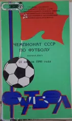 РАСПРОДАЖА Заря Ворошиловград-Шинник Ярославль 23.04.1980