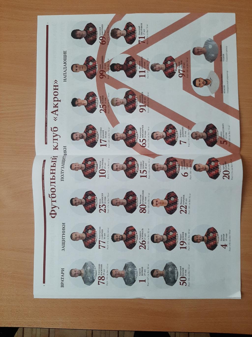 спецвыпуск газеты электрощит перед 1 домашним матчем команды Акрон Тольятти 2024 2