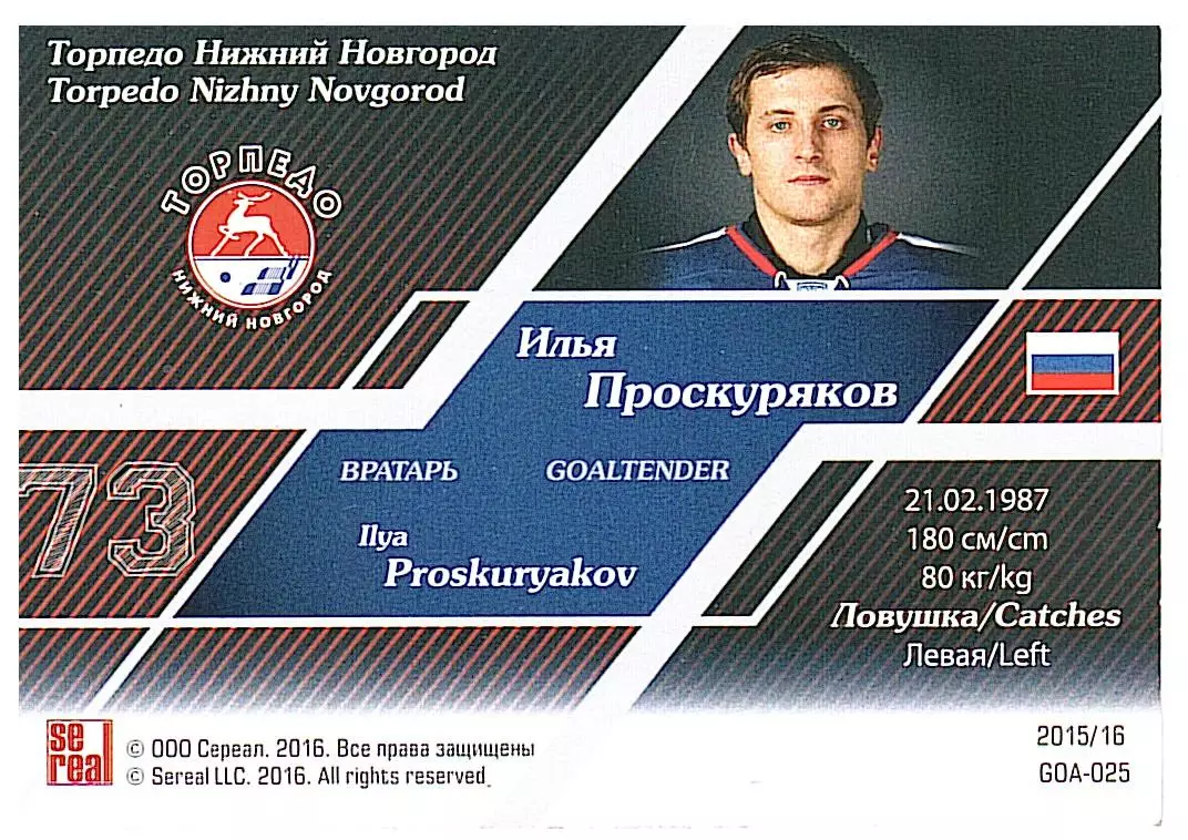 Вратари 15/16 Илья Проскуряков Торпедо 1