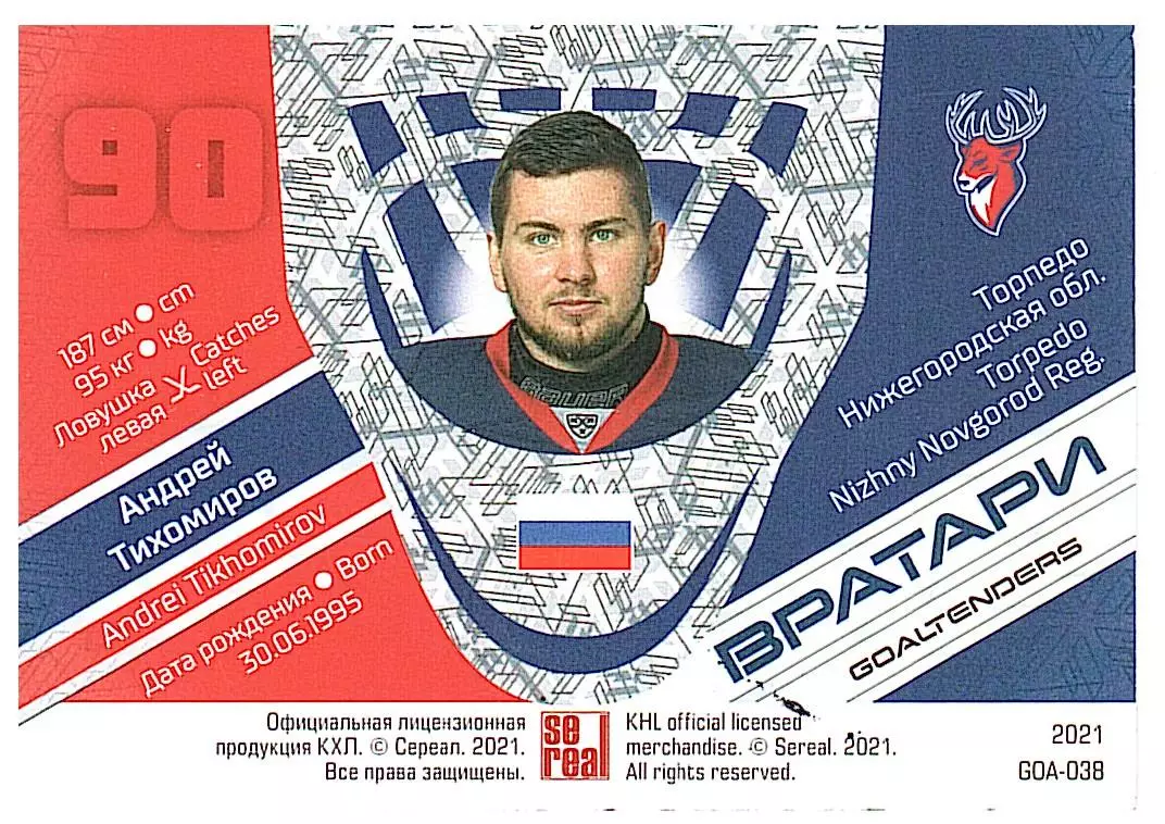 Вратари 2021 Андрей Тихомиров Торпедо 1