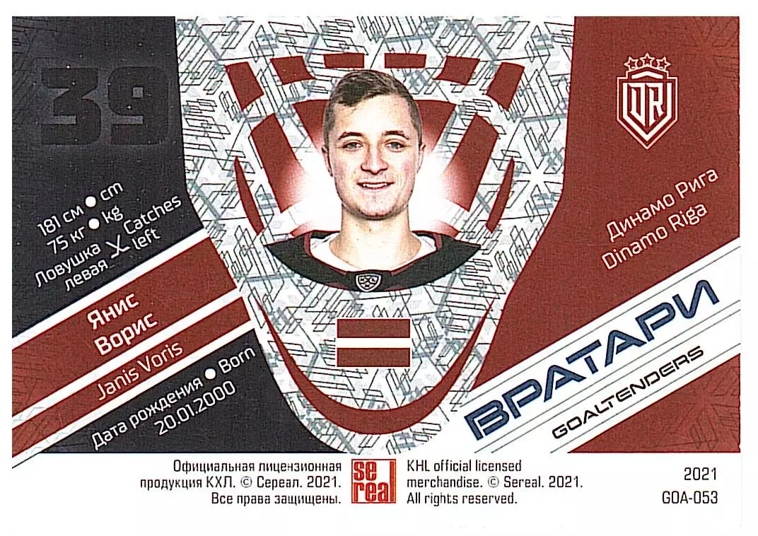 Вратари 2021 Янис Ворис Динамо Р 1