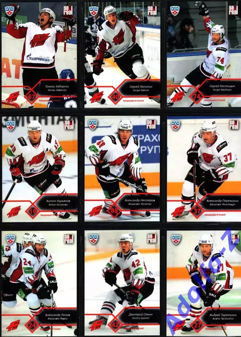 Sereal КХЛ 2012/2013 полный базовый сет 18 карт ХК Авангард Омск 1