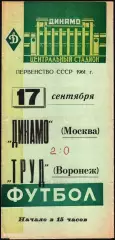 1961. Динамо Москва - Труд Воронеж